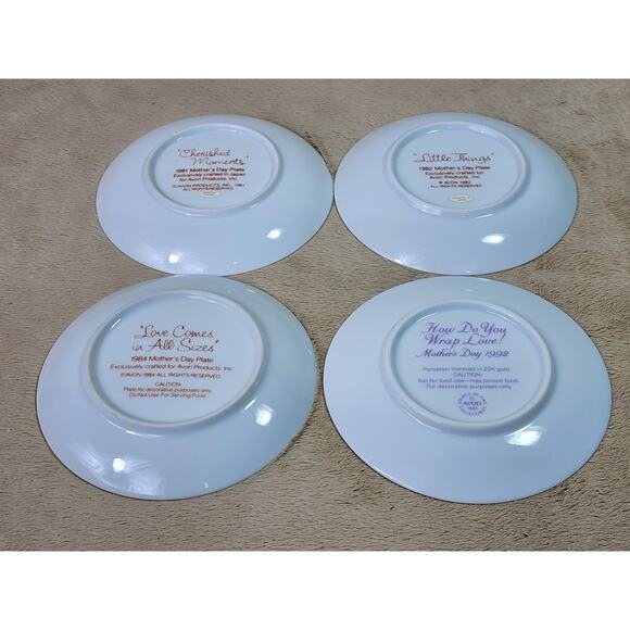 Avon Mother's Day Plate 1981 1982 1984 1992 Kids Design Porcelain Japan 5" x4 - Picture 11 of 16
